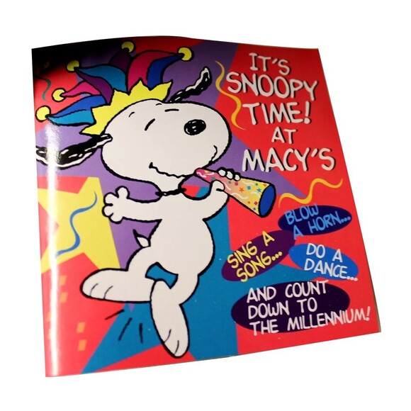 Vintage 2000 Large 25" It's Snoopy Time! At Macy's Count Down to Millennium - Picture 5 of 6